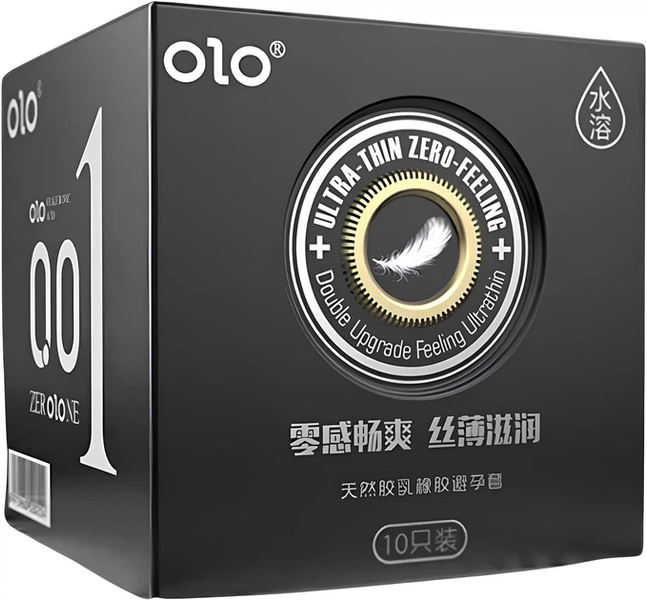 Презервативи OLO Neo Black 001 10 шт ультратонкі з каучуку 53778 фото