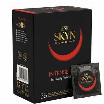 Презервативи Skyn Intense Feel 36 штук безлатексні ребристі преміум якості 222555 фото