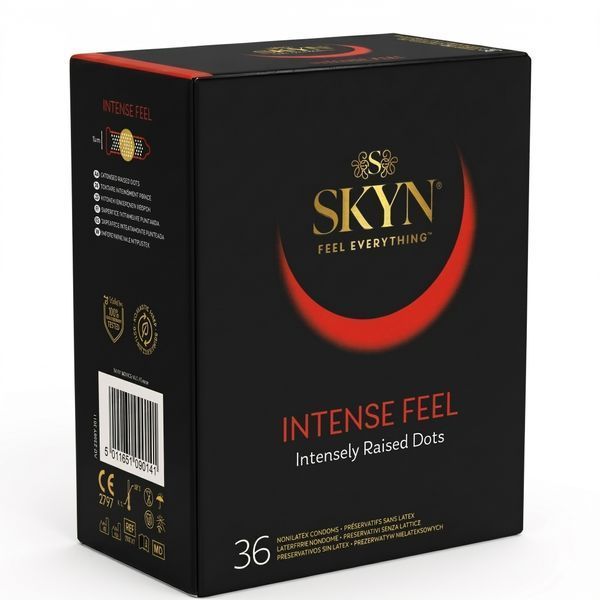 Презервативи Skyn Intense Feel 36 штук безлатексні ребристі преміум якості 222555 фото