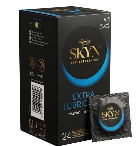 Презервативи Skyn ​​Extra Lube Безлатексні 24 шт 222666 фото