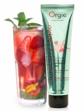 Съедобный лубрикант со вкусом коктейля клубничное мохито Orgie Lube Tube Strawberry Mojito 100 мл 8245 фото