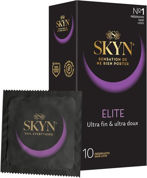 Skyn ELITE 10 штук ультратонкі безлатексні преміум презервативи 333666 фото