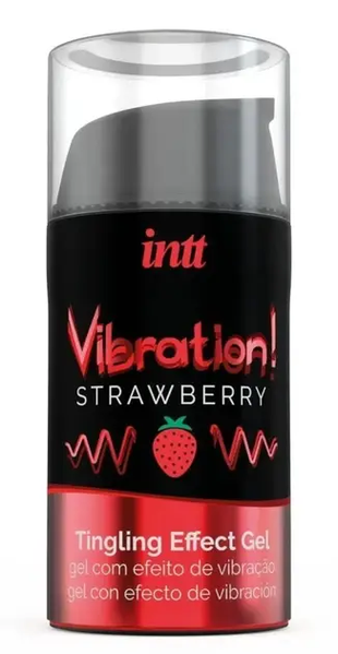 Рідкий вібратор INTT Vibration Strawberry - рідкий вібратор INTT аромат полуниця&nbsp; 348745 фото