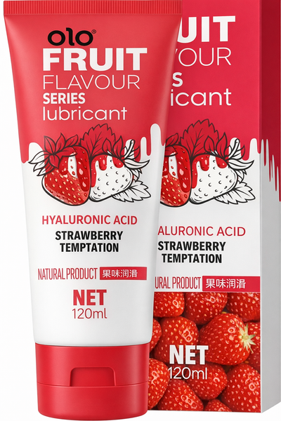 Смаковий лубрикант OLO Fruit Sweet secret зі смаком полуниці
