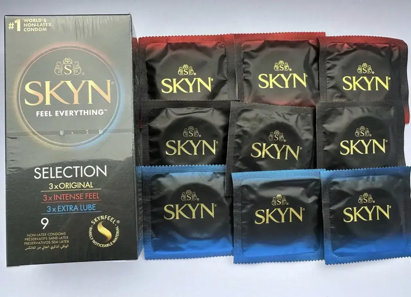 Презервативи Skyn Selection 9 +1 10 штук без упакування original intense feel elite extra lubricated 444888 фото