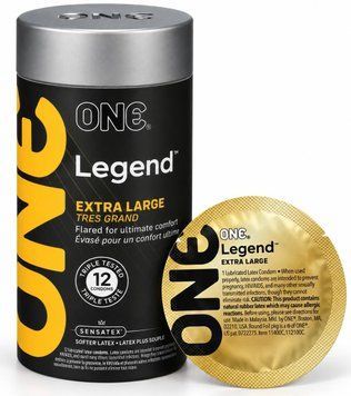 Презервативи ONE Legend 12 штук XL збільшений розмір ONE в упаковці extra legre 647721 фото