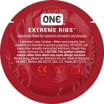 Презервативи ONE Extreme Ribs ребристі 1 шт 666115 фото